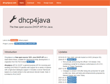 Tablet Screenshot of dhcp4java.com